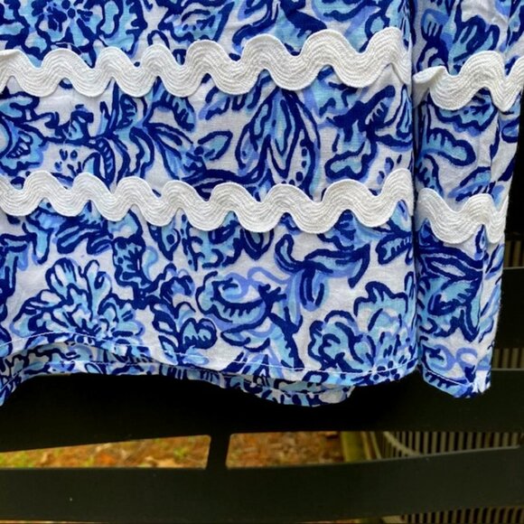 Sail to Sable Size XL NWT Medallion print Blue and White dress - Picture 1 of 5